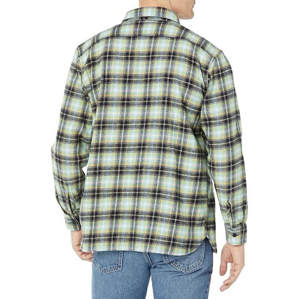 Levi's The Worker Green & Black Plaid Relaxed Fit Flannel Shirt -- Small 34/37 - Picture 2 of 5